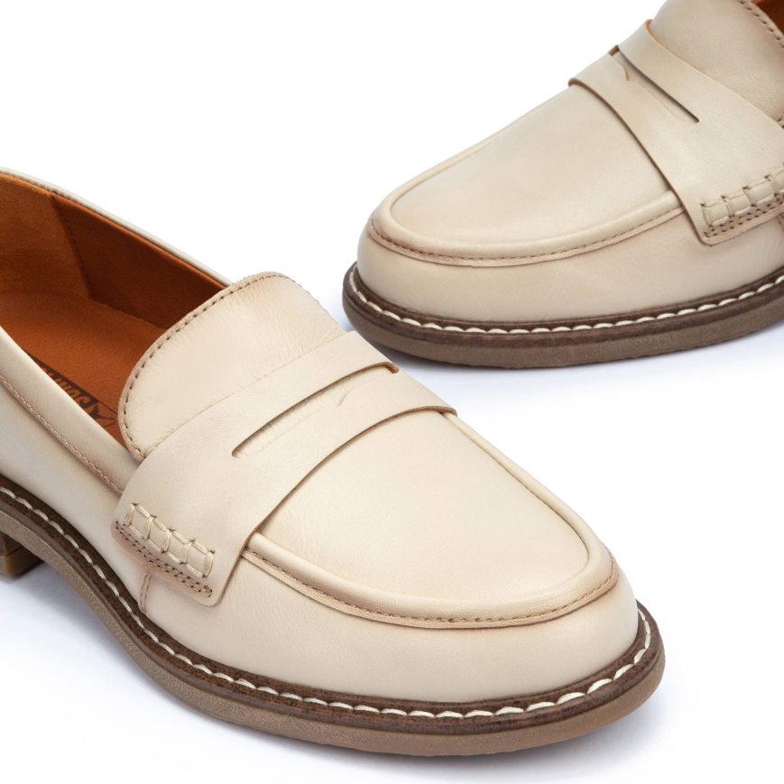 Women's Pikolinos ALDAYA Loafers Cream | NZ LA1Q203